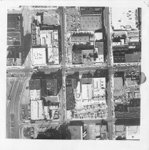 Aerial photograph of Santa Clara Street at Almaden Avenue