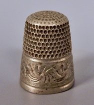 Silver metal thimble