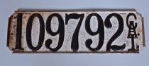 California license plate 109792, pre-state