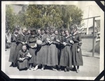 Group portrait of students with ball