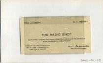 The Radio Shop business card