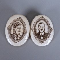 Pair of cameo portraits