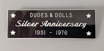 Dudes & Dolls Silver Anniversary pin
