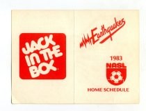 Earthquakes 1983 NASL Home Schedule