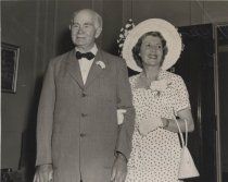 Lee and Marie de Forest on Lee's birthday, Chicago, 1949 "Smoke Tree Ranch"