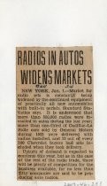 Radio In Autos Widens Markets