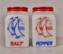 Milk glass salt & pepper shakers