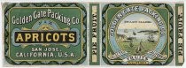 Golden Gate Packing Co. Apricots label