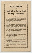 Platform of the Santa Clara County Equal Suffrage Association