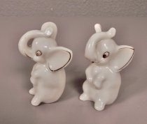 White elephants salt & pepper shakers