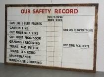 Safety Record Board from Del Monte Plant 51