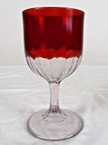 Flashed glass goblet