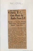 Victoria, B.C. Gets Music by Radio from S.F