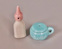 Baby bottle salt & pepper shakers