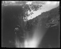 Overturned carriage on a mountainside