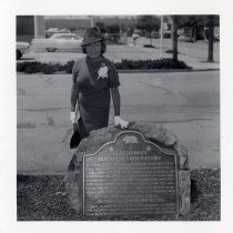 Marie de Forest at dedication of Electronics Research Laboratory historical marker