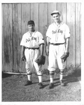 J. Stasi [or Stassi, or Stass], S. Spinetti, Del Rey softball players