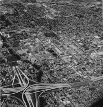 Aerial view of Highway 280 and Guadalupe interchange