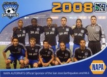 2008 San Jose Earthquakes alphabetical roster card