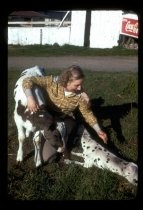 Shirlie Montgomery with cow