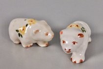 Flowered bears salt & pepper shakers