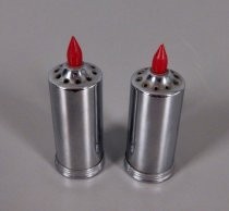 Silver candles salt & pepper shakers