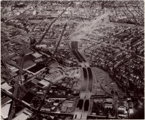 Aerial view of downtown San Jose, Highway 280