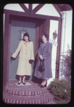 "Janice & Margaret in Winter Coats Feb 1951"