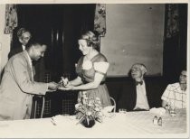 Marie de Forest at Alumni Dinner, Fanning Refectory, Talladega College