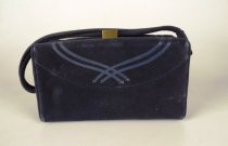 Blue velvet purse