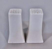 White salt & pepper shakers