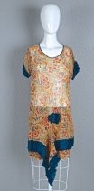 Patterned gauze dress