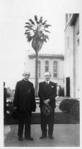 Guglielmo Marconi and Father Richard H. Bell at Santa Clara College, 1933