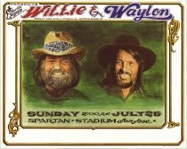 Willie Nelson and Waylon Jennings promotional poster