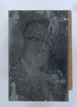 Man's portrait printing block