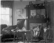 Sitting room with fireplace, c. 1912