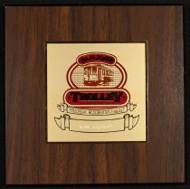 San Jose Trolley Corporation Historical Restoration Project plaque