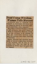 Dead Using Wireless, Woman Tells Marconi