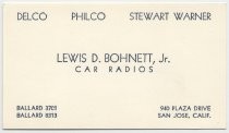 Lewis D. Bohnett, Jr. Car Radios