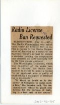 Radio License Ban Requested