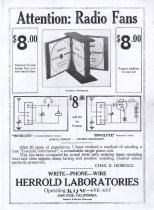 Atten: Radio Fans, from Herrold Laboratories