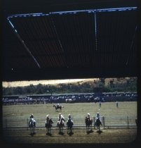 Mounted horseback riders at San Benito County Fairgrounds