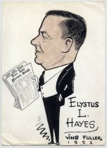 Sketch of Elystus L. Hayes by Ving Fuller