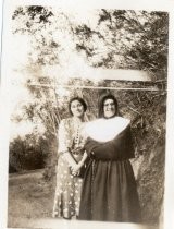 Notre Dame High School nun and student