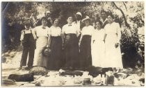 Group portrait at a picnic