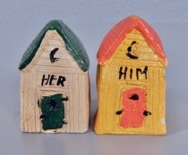 Outhouses salt & pepper shakers