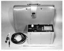 Receiver for picking up concealed wireless microphone, 1956
