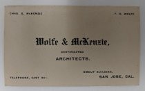 Wolfe & McKenzie business card