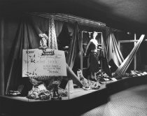 "The Velvet Touch" fashion show display at Norris