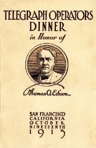 Telegraph Operators Dinner in Honor or Thomas A. Edison, San Francisco, 1915